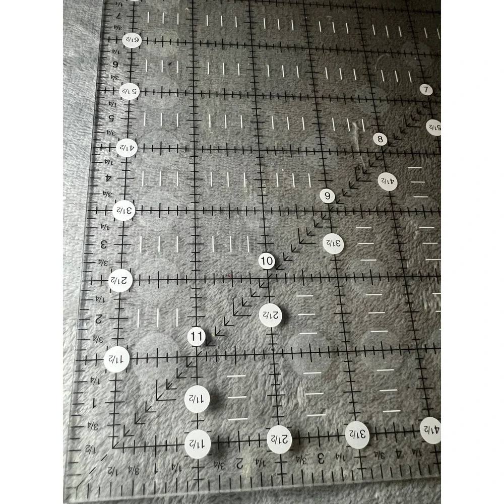 Creative Grids 12.5 Inch Square Non-Slip Quilting Ruler Turn-a-Round USA Made